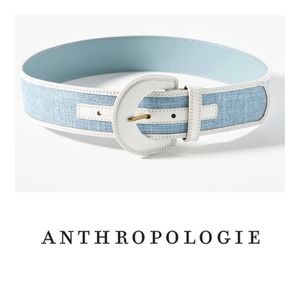 Anthropologie Colorblock Woven Leather Belt Size Medium